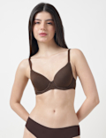 Cotton Mix Plain Full Cup Padded Bra