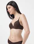 Cotton Mix Plain Full Cup Padded Bra
