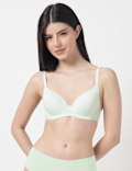 Cotton Mix Plain Full Cup Padded Bra