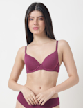 Cotton Mix Plain Full Cup Padded Bra
