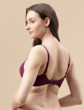 Cotton Mix Padded Demi Cup Bra