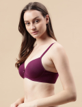Cotton Mix Padded Demi Cup Bra