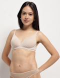 Cotton Mix Padded Demi Cup Bra