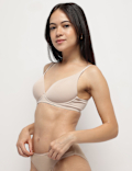 Cotton Mix Padded Demi Cup Bra