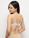 Cotton Mix Padded Demi Cup Bra