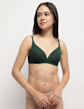 Cotton Rich Plain Sweetheart Neck Bra