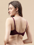 Cotton Mix Padded Demi Cup Bra