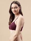 Cotton Mix Padded Demi Cup Bra