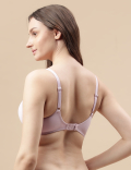Cotton Mix Padded Demi Cup Bra