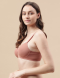 Cotton Mix Padded Demi Cup Bra