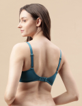 Cotton Mix Padded Demi Cup Bra