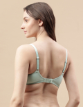 Cotton Mix Padded Demi Cup Bra