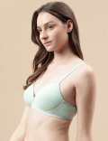 Cotton Mix Padded Demi Cup Bra