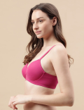 Cotton Mix Padded Demi Cup Bra