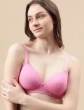 Cotton Mix Padded Demi Cup Bra