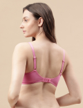 Cotton Mix Padded Demi Cup Bra