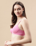 Cotton Mix Padded Demi Cup Bra