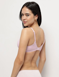 Cotton Mix Padded Demi Cup Bra