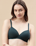 Cotton Mix Padded Demi Cup Bra