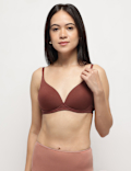 Cotton Mix Padded Demi Cup Bra