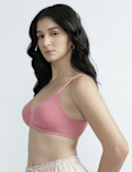 Cotton Rich Plain Sweetheart Neck Bra