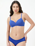 Cotton Rich Plain Sweetheart Neck Bra