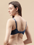 Cotton Mix Padded Demi Cup Bra