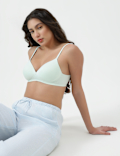 Cotton Rich Plain Sweetheart Neck Bra