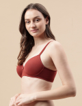 Cotton Mix Padded Demi Cup Bra
