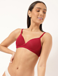 Cotton Mix Padded Demi Cup Bra