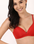 Polyamide Mix Plain V-Neck Bra