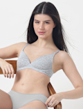 Plain Non-Wired Plunge Bra