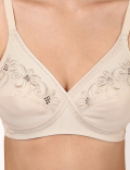 Cotton Mix Embroidered Bra