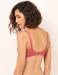 Cotton Mix Embroidered Bra