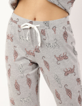 Cotton Mix Printed Round Neck Night Set