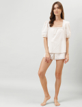 2 Pc Pure Cotton Top & Shorts Set