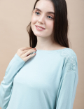 Viscose Mix Lace Relaxed Fit Pyjama Set