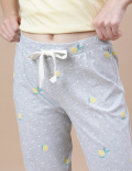 Pure Cotton Printed Crew Neck Pyjama Set