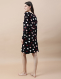Viscose Mix Printed Round Neck Nightdress