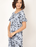 Viscose Mix Printed Round Neck Top