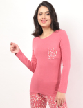 Viscose Mix Plain Round Neck Top