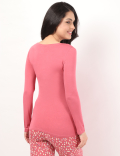 Viscose Mix Plain Round Neck Top