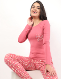 Viscose Mix Plain Round Neck Top