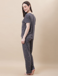 Cotton Mix Crew Neck Loungewear Set