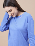 Cotton Mix Printed Crew Neck Pyjama Set