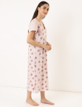 Pure Cotton Printed V-Neck Nightdress