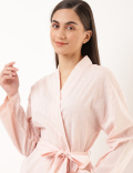 Pure Cotton Shawl Collar Nightdress