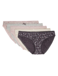 5 Pack Cotton Mix Bikini