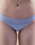Low Rise Laced Bikini Shorts