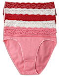 Pack of 5 Monotone Lace Trim Knickers